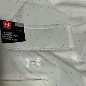 Under Armour White and gray polka dots golf Shorts size L
